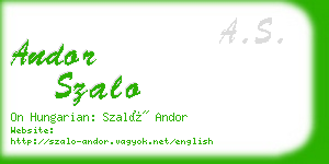 andor szalo business card